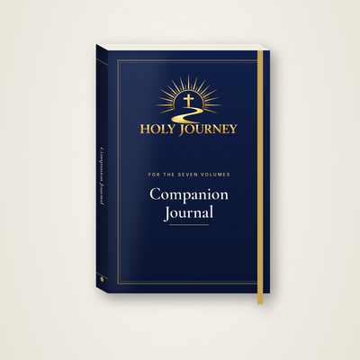 Holy Journey Companion Journal, gold logo on navy