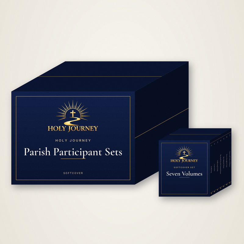 Holy Journey parish participant set pack, softcover, gold logo on navy